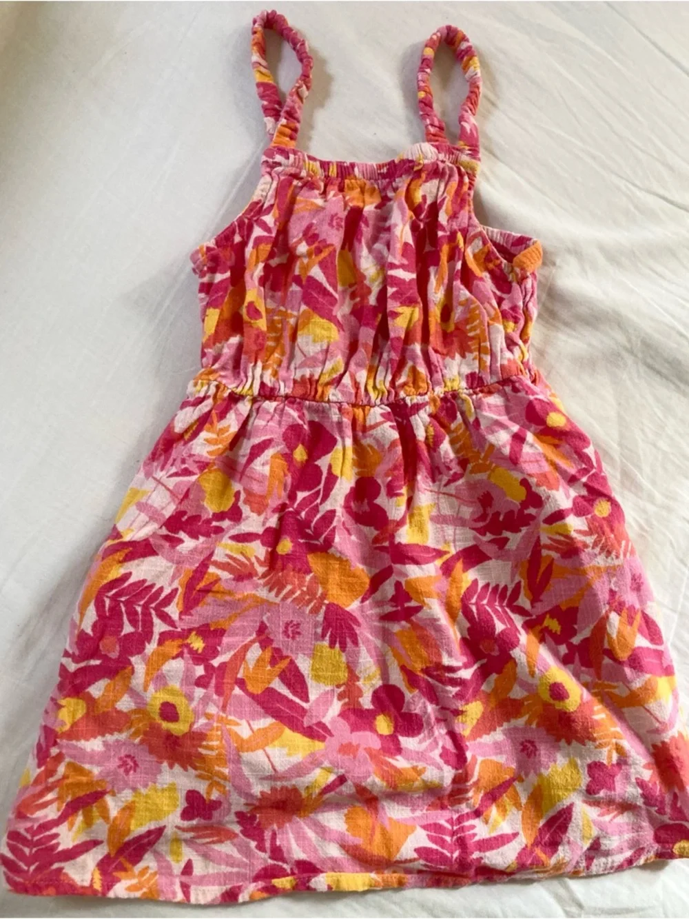 Cat & Jack 100% Cotton Tropical Bright Floral Sundress Little Girl Sz 5T